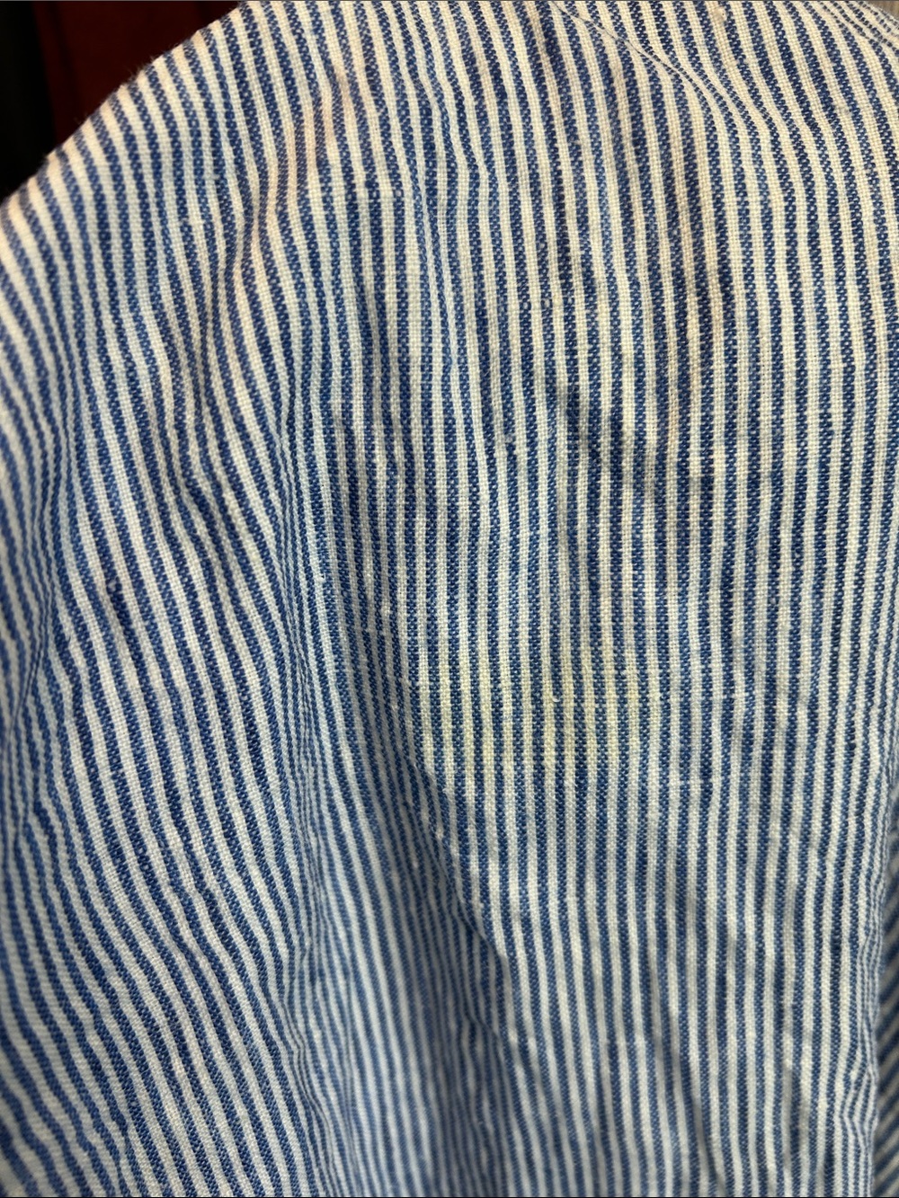 Talbots Sleeveless Blue & White Striped Maxi Dress - Picture 4 of 4